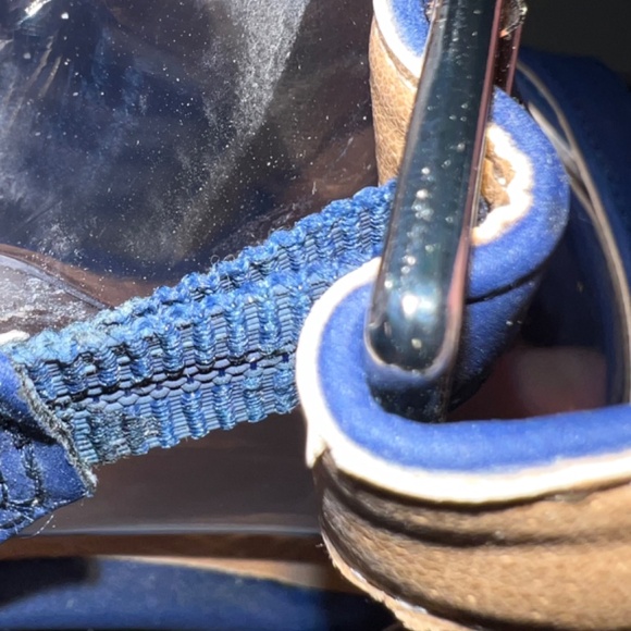 Navy Blue Chunky Platform Sandals - Picture 6 of 10